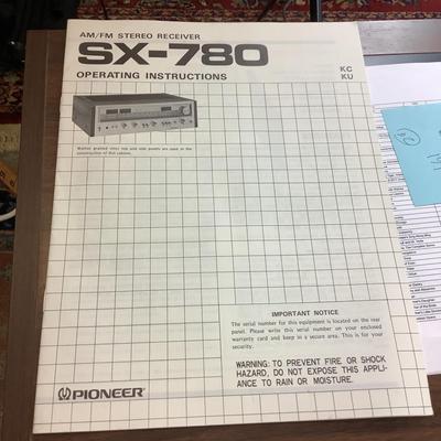 390 Pioneer AM/FM Stereo Receiver SX - 780
