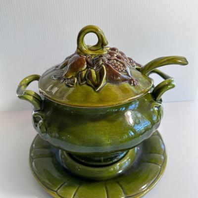 VINTAGE CALIFORNIA POTTERY 4 PC SOUP TUREEN 1961