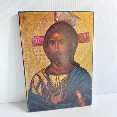 OFFSET LITHOGRAPH ON BOARD of CHRISTUS PANTOKRATO