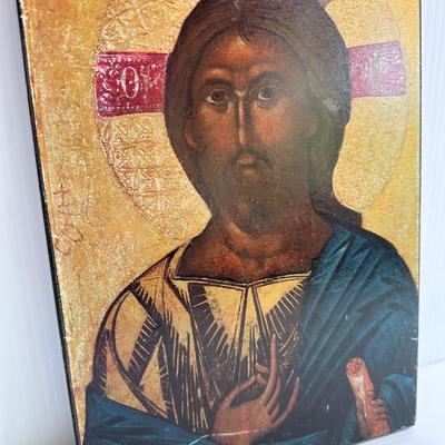 OFFSET LITHOGRAPH ON BOARD of CHRISTUS PANTOKRATO