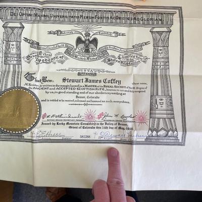 Mason Certificates in case