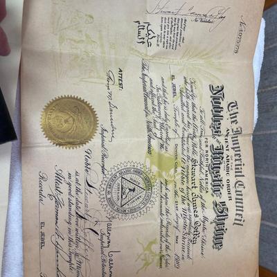 Mason Certificates in case