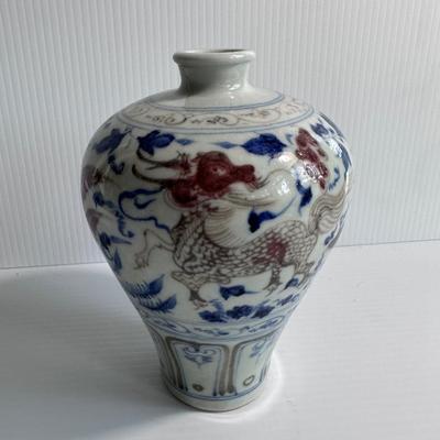 CHINESE PAINTED PORCELAIN PLUM VASE