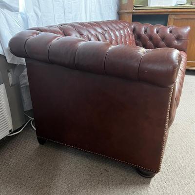 1228 Chesterfield Leather Tufted 6-ft Sofa