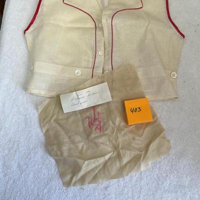 Linen Child's vest & Hankie