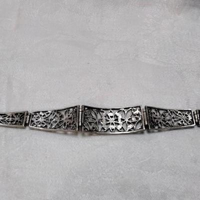 Antique Marcasite 925 7.5" Bracelet