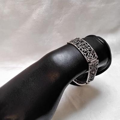 Antique Marcasite 925 7.5" Bracelet
