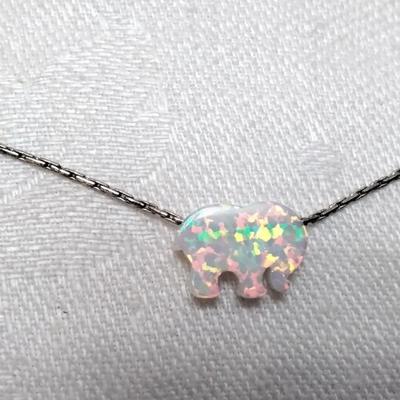 Opal Elephant 16" Necklace