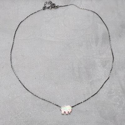 Opal Elephant 16" Necklace