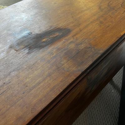 1230 Antique Drop Leaf Harvest Table