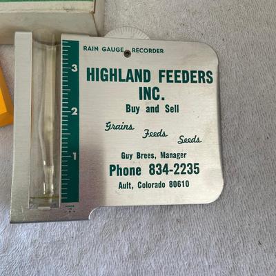 Highland Feeders Ault Rain guage