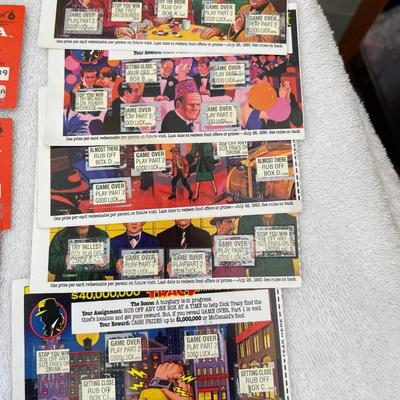 Lot of McDonald's Game Prize cards Dick Tracy