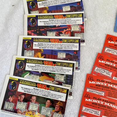 Lot of McDonald's Game Prize cards Dick Tracy