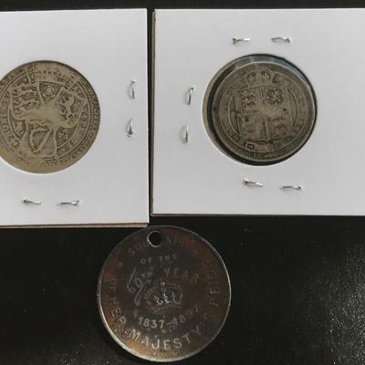 Queen Victoria Silver coin/medal lot