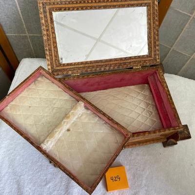 Tramp Art Vintage Jewelry Box