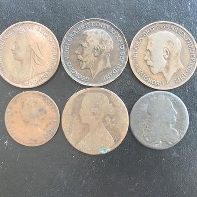 GEORGE II 1730 Penny and others