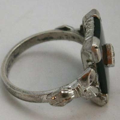 Sterling Silver Ring with Small Diamond