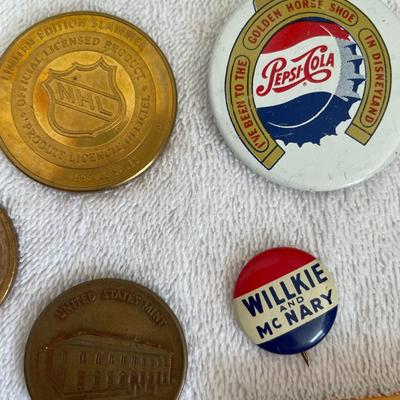Lot of coins & Pins