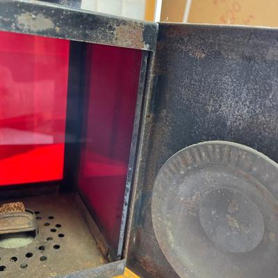 Antique Lantern, Red Glass