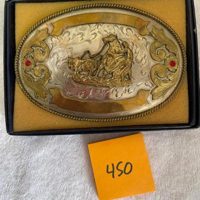 Buckle Bunny Large Rodeo Prize Buckle Calf Roping