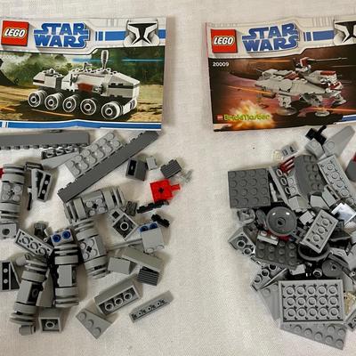 two Star Wars Lego kit sets #20006 & #20009 Clone Turbo Tank & AT-TE Walker COMPLETE