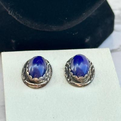 Sterling Silver and Blue stones set
