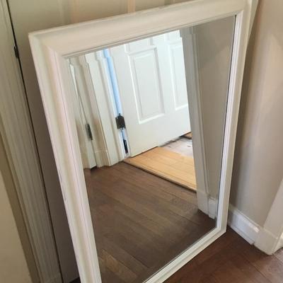 Painted wood frame mirror