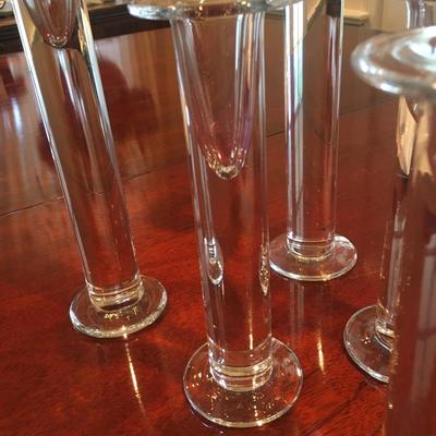 Glass candle sticks