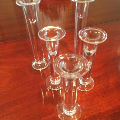 Glass candle sticks