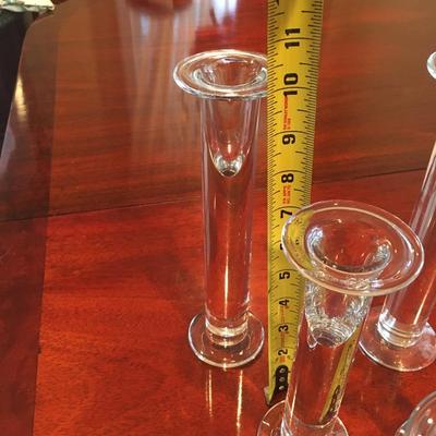 Glass candle sticks