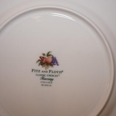 FITZ AND FLOYD QUALITY "TUSCANY" DINNER SET 11// 11" DINNER PLATES 10 SALAD PLATES & 14 COFFEE CUPS