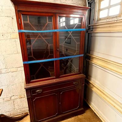 Vintage Dining Room Set with China Cabinet, Buffet & 4 Chairs
