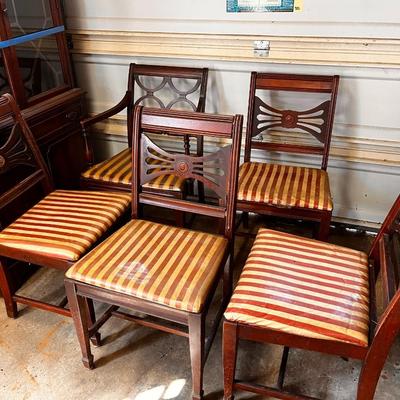 Vintage Dining Room Set with China Cabinet, Buffet & 4 Chairs