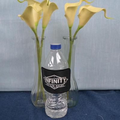 LOT 223. GLASS HOME DECOR ITEMS