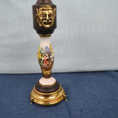 LOT 227. GLASSWARE AND VINTAGE PEPPER GRINDER MUSIC BOX