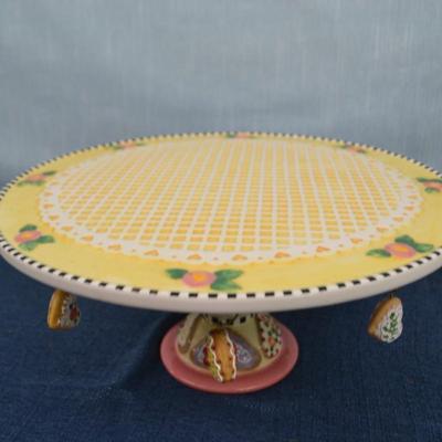 LOT 232. CAKE PLATE AND GLASSWARE