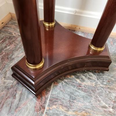 Marble Top Pedestal Plant Stand. 11x32