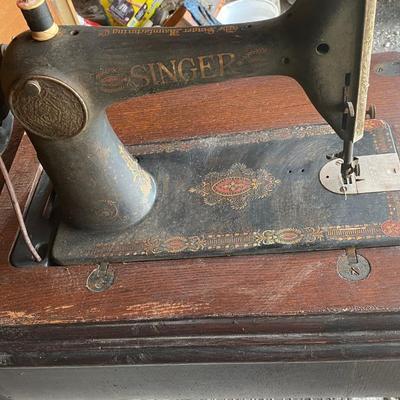 Vintage Singer Sewing Pedal Cabinet Machine