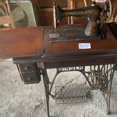 Vintage Singer Sewing Pedal Cabinet Machine