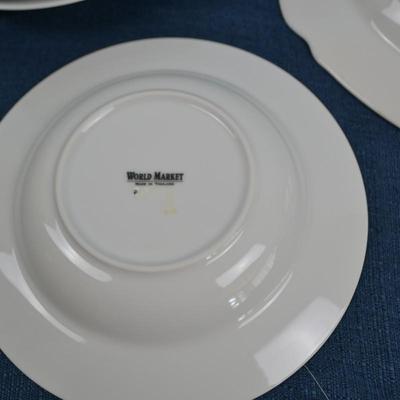 LOT 327. PLATTER AND WORLD MARKET BOWLS