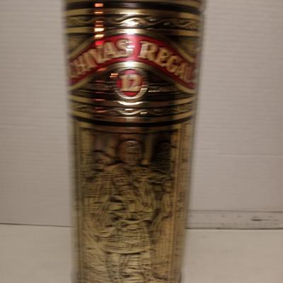 Chivas Regal Round Tin - Aged 12 Years - 9 1/4â€ Tall - 4â€ Opening - Scotland