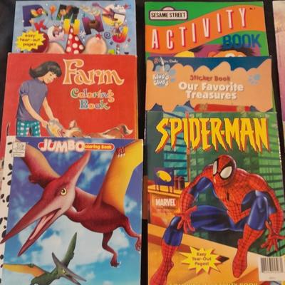 CHILDREN'S ACTIVITY BOOKS AND CRAYONS