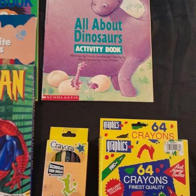 CHILDREN'S ACTIVITY BOOKS AND CRAYONS