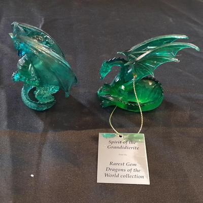TWO RAREST GEM DRAGONS OF THE WORLD COLLECTION FIGURES NUMBERED!