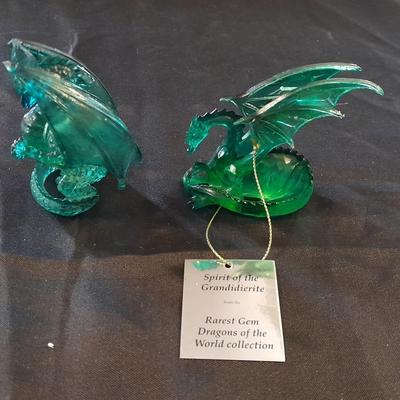 TWO RAREST GEM DRAGONS OF THE WORLD COLLECTION FIGURES NUMBERED!