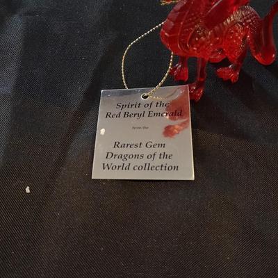 SPIRIT OF THE PAINITE RAREST GEM DRAGONS OF THE WORLD FIGURES RED BERYL EMERALD