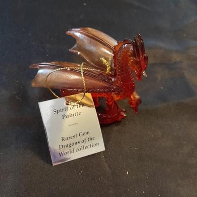 SPIRIT OF THE PAINITE RAREST GEM DRAGONS OF THE WORLD FIGURES RED BERYL EMERALD