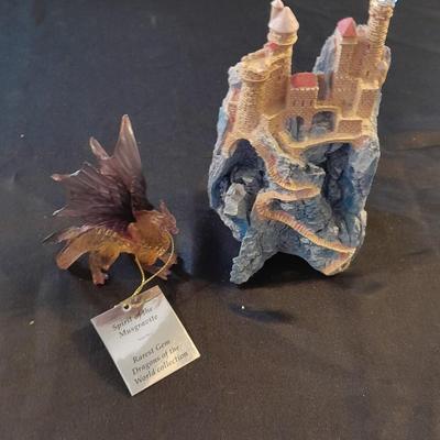 RAREST GEM DRAGONS OF THE WORLD COLLECTION FIGURE WITH CASTLE SPIRIT OF THE MUSGRAVITE