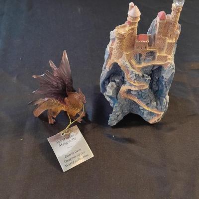 RAREST GEM DRAGONS OF THE WORLD COLLECTION FIGURE WITH CASTLE SPIRIT OF THE MUSGRAVITE