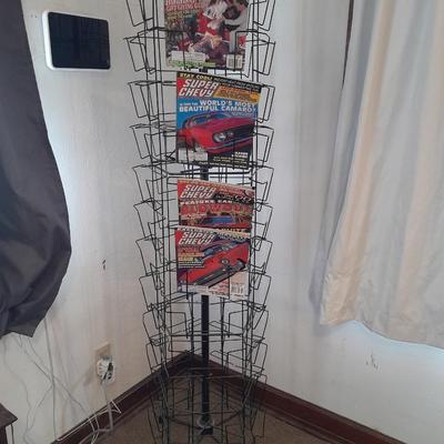 METAL MAGAZINE RACK STORE SUPPLY